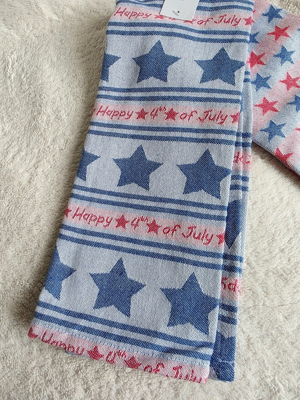 New Set of 2 Stars Jacquard Kitchen Towels 100% cotton, patriotic 4th of July